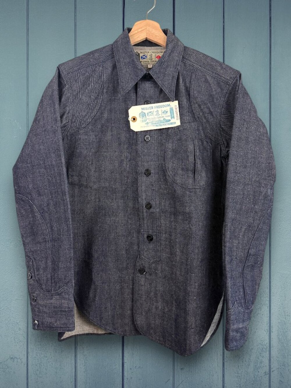 Mister Freedom Bubblehead CPO Shirt Small Okinawa Denim NWT